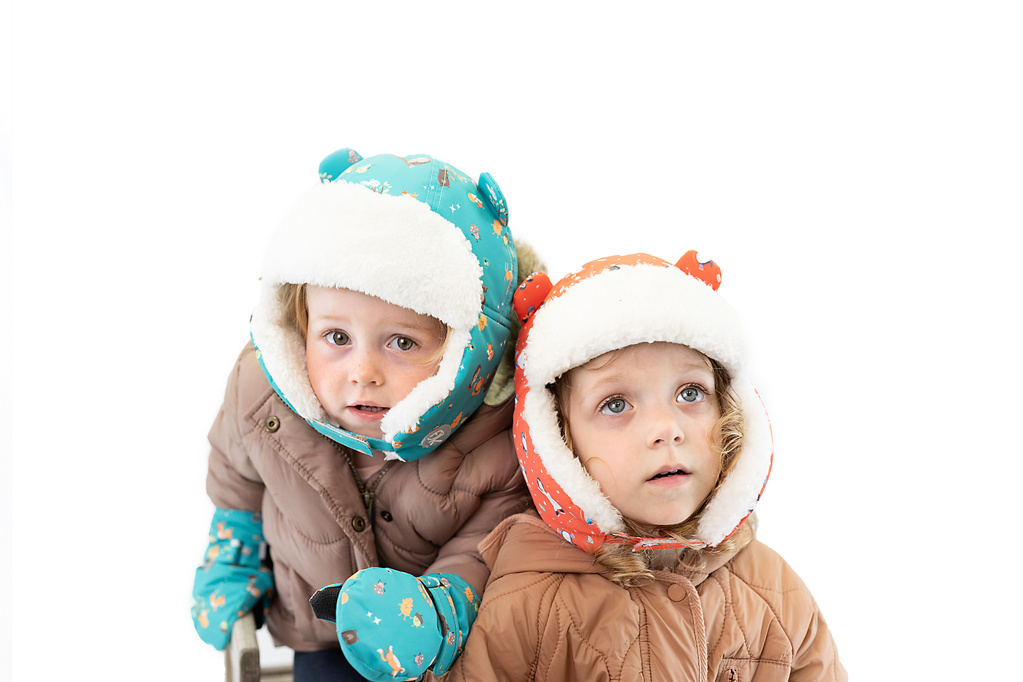 Baby/Kids Water Repellent Ski Mittens - Woodland Camp