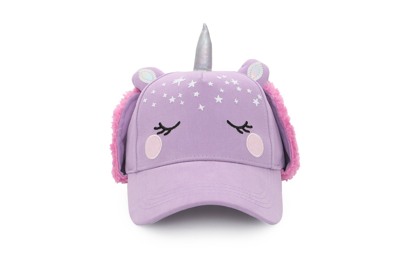 Toddler/Kids 3D Winter Cap with Ear Flaps - Unicorn