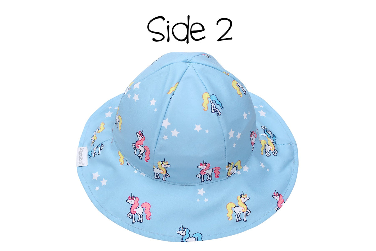 Baby/Kids Reversible Patterned Sun Hat - Rainbow | Unicorn