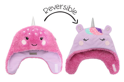 Baby/Kids Reversible Sherpa Hat - Unicorn | Narwhal