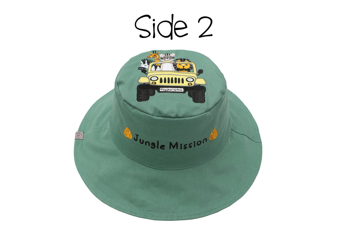 Baby/Kids Reversible Sun Hat - Tiger | Safari Truck