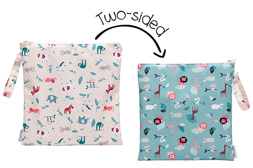 Two-Sided Wet Bag - Pink Zoo