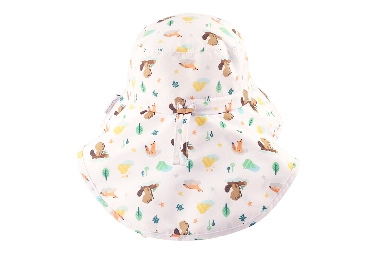 Baby/Kids Sun Hat with Neck Cape - Beaver