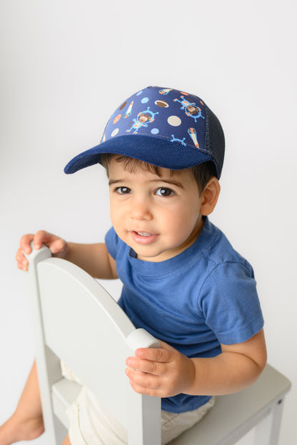 **2026 PRE-ORDER** FJKxZOO Toddler/Kids Printed Ball Cap - Space Monkey