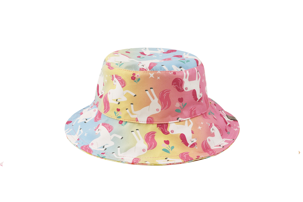 NEW! FJKxZOO - Baby/Kids Reversible Patterned Sun Hat - Unicorn | Giraffe