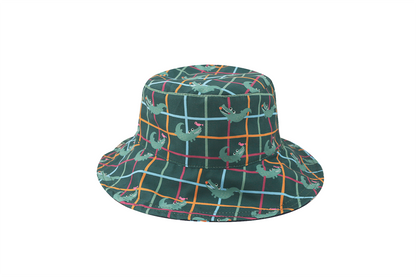 **2026 PRE-ORDER** FJKxZOO Baby/Kids Reversible Patterned Sun Hat - Space Monkey | Alligator
