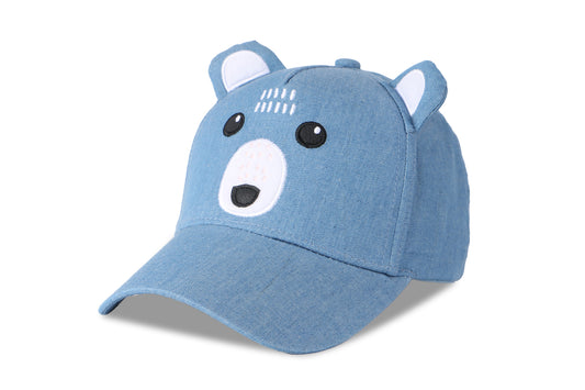 Kids 3D Cap - Bear Chambray