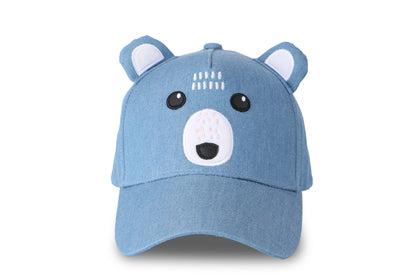 Kids 3D Cap - Bear Chambray