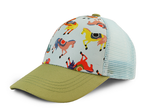 Toddler/Kids Printed Ball Cap - Horses