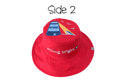 Baby/Kids Reversible Sun Hat - Tall Ship | Lighthouse