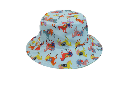 Baby/Kids Reversible Mixed Sun Hat - Horses