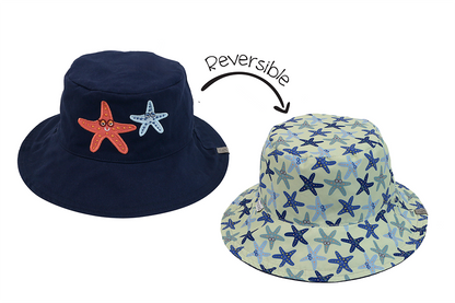 Baby/Kids Reversible Mixed Sun Hat - Starfish