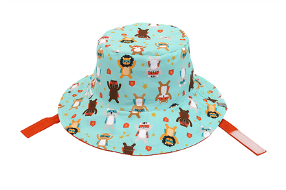 Baby/Kids Reversible Mixed Sun Hat - Animal Superhero **PRE-ORDER: Order will ship in full early Mar '25**