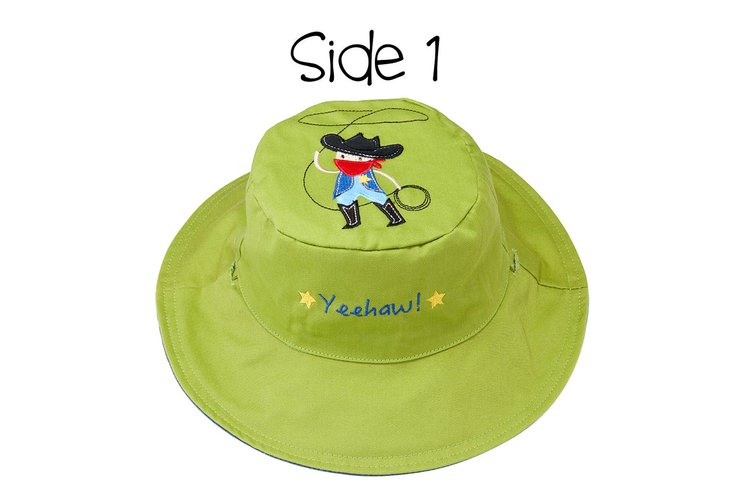 Baby/Kids Reversible Sun Hat - Cowboy | Horse