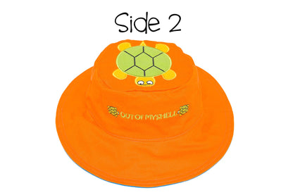 Baby/Kids Reversible Sun Hat - Crab | Turtle