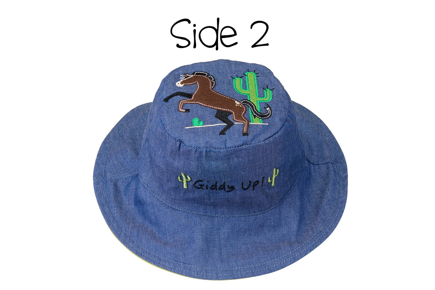 Baby/Kids Reversible Sun Hat - Cowboy | Horse