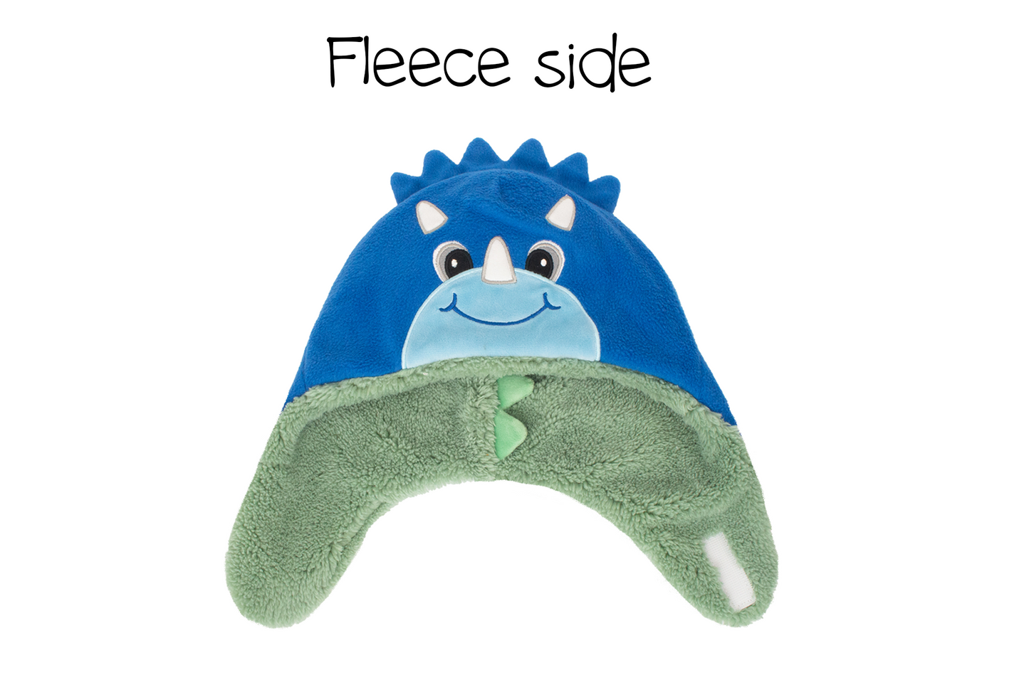 Baby/Kids Reversible Sherpa Hat - Dino Green