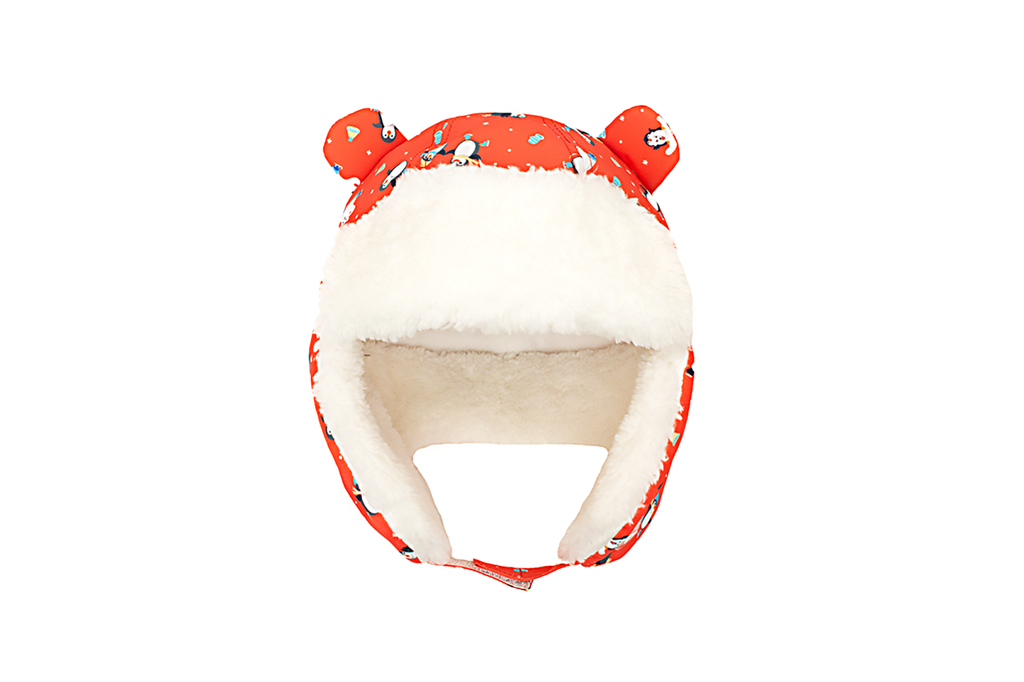 Baby/Kids Water Repellent Trapper Hat - Skating Penguin