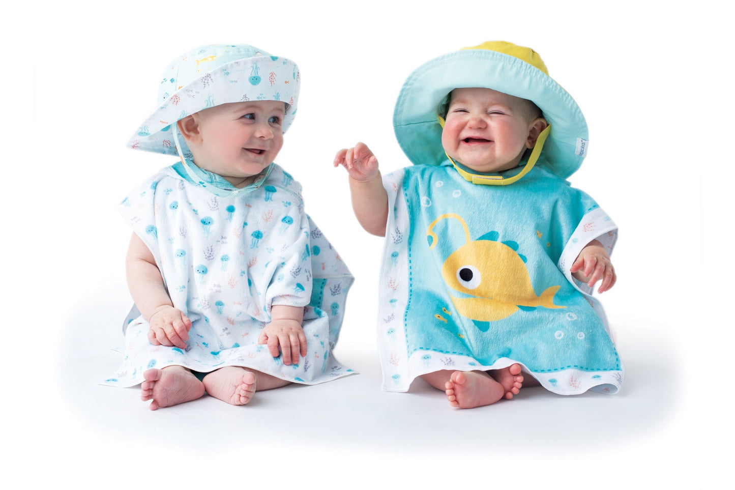 Baby/Kids Reversible Sun Hat - Fish | Jellyfish