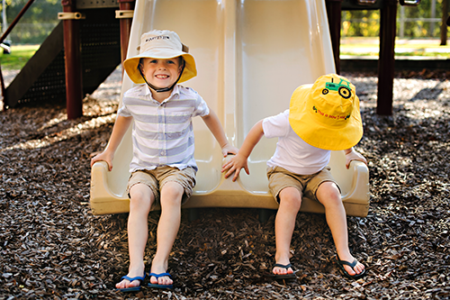 Baby/Kids Reversible Sun Hat - Tractor | Dog