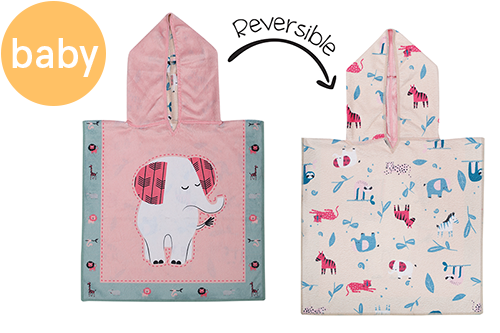 Baby Reversible Cover Up - Elephant | Zoo