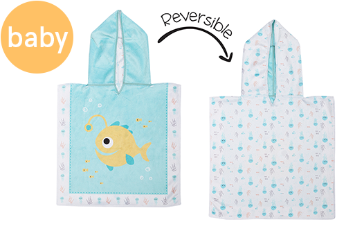 Baby Reversible Cover Up - Fish | Jellyfish