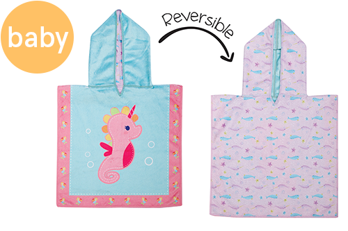 Baby Reversible Cover Up - Seahorse | Narwhal