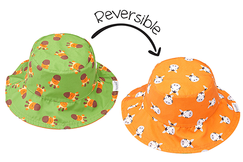 Baby/Toddler Reversible Patterned Sun Hat - Giraffe | Zebra