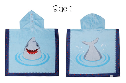 Toddler/Kids Reversible Cover Up - Shark | Nautical