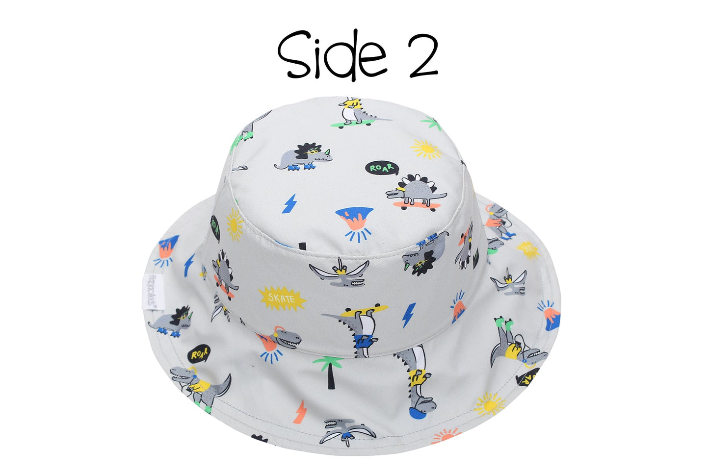 Baby/Kids Reversible Patterned Sun Hat - Dino