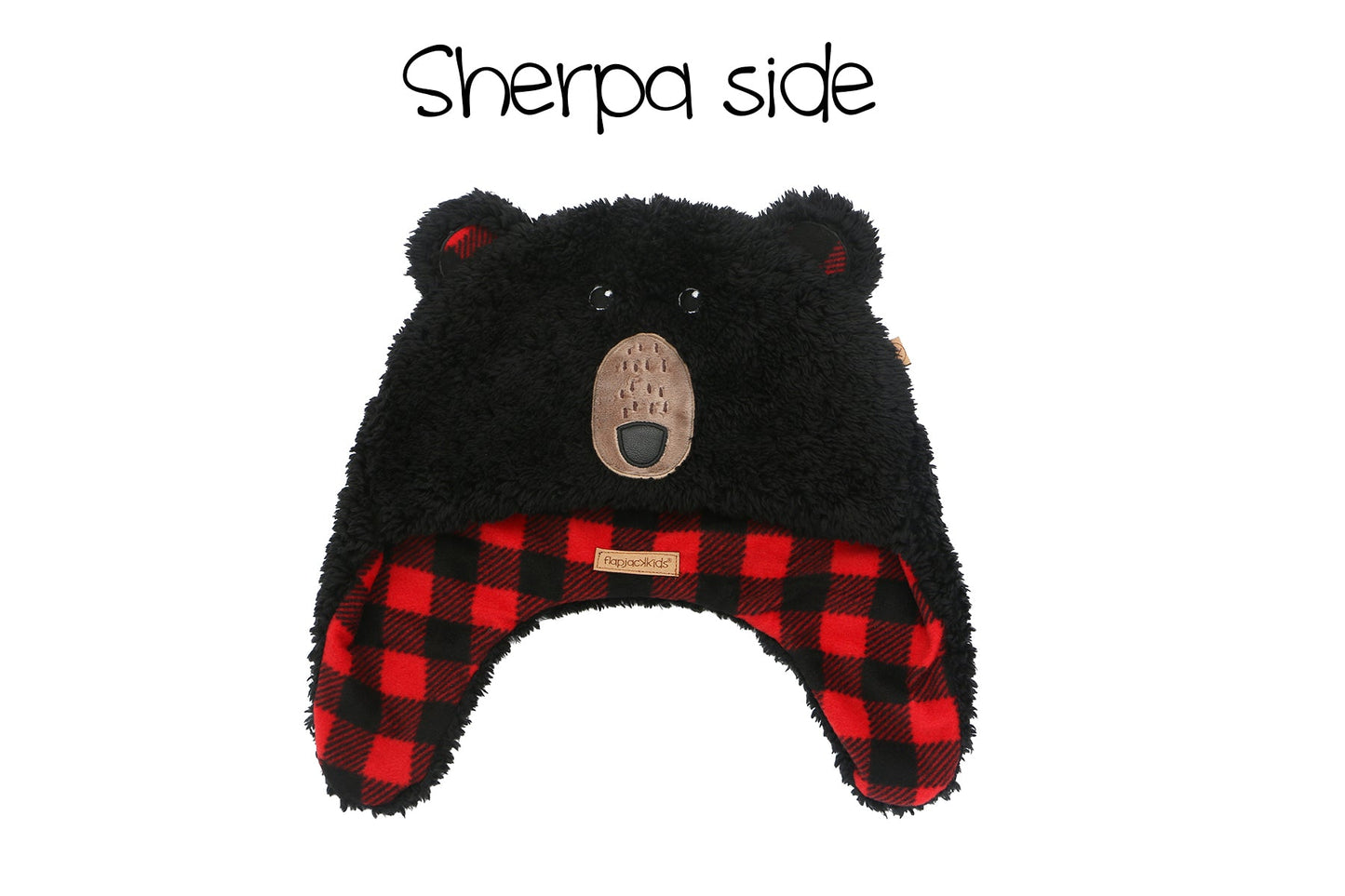Baby/Kids Reversible Sherpa Hat - Black Bear | Aviator