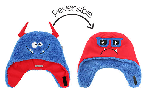 Baby/Kids Reversible Sherpa Hat - Monsters