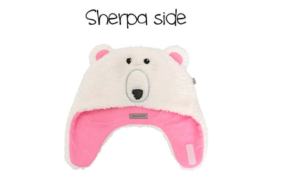 Baby/Kids Reversible Sherpa Hat - Polar Bear | Ski Goggles