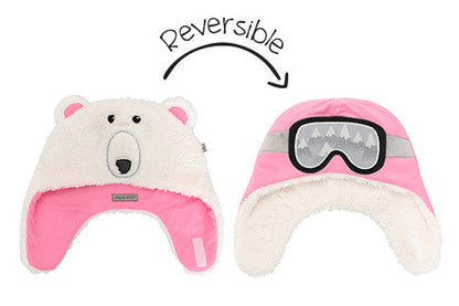 Baby/Kids Reversible Sherpa Hat - Polar Bear | Ski Goggles
