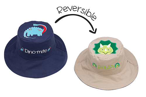 Baby/Kids Reversible Sun Hat - Dinosaurs