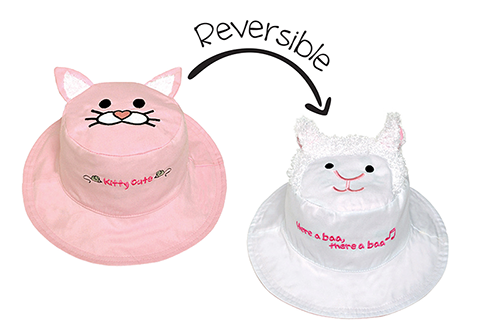 Baby/Kids Reversible Sun Hat - Kitten | Lamb