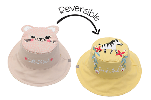 Baby/Kids Reversible Sun Hat - Leopard | Zebra