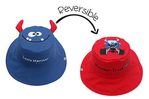 Baby/Kids Reversible Sun Hat - Monster Car