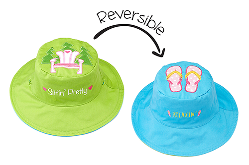 Baby/Kids Reversible Sun Hat - Muskoka Chair | Flip Flops