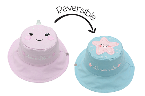 Baby/Kids Reversible Sun Hat - Narwhal | Starfish