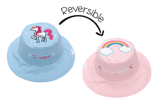 Baby/Kids Reversible Sun Hat - Rainbow | Unicorn