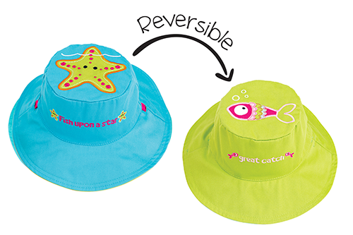 Baby/Kids Reversible Sun Hat - Starfish | Fish