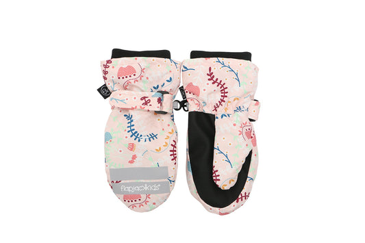 Baby/Kids Water Repellent Ski Mittens - Floral