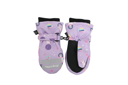 Baby/Kids Water Repellent Ski Mittens - Unicorn (Lilac)