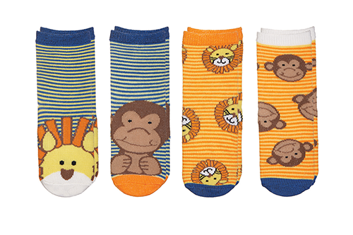 Baby/Kids Safari Socks Set - Lion | Monkey