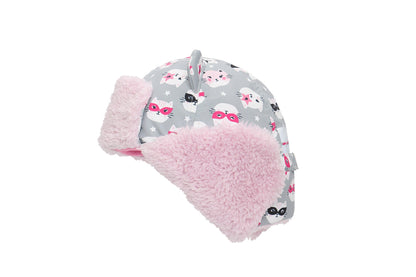 Baby/Kids Water Repellent Trapper Hat - Cat (Grey)