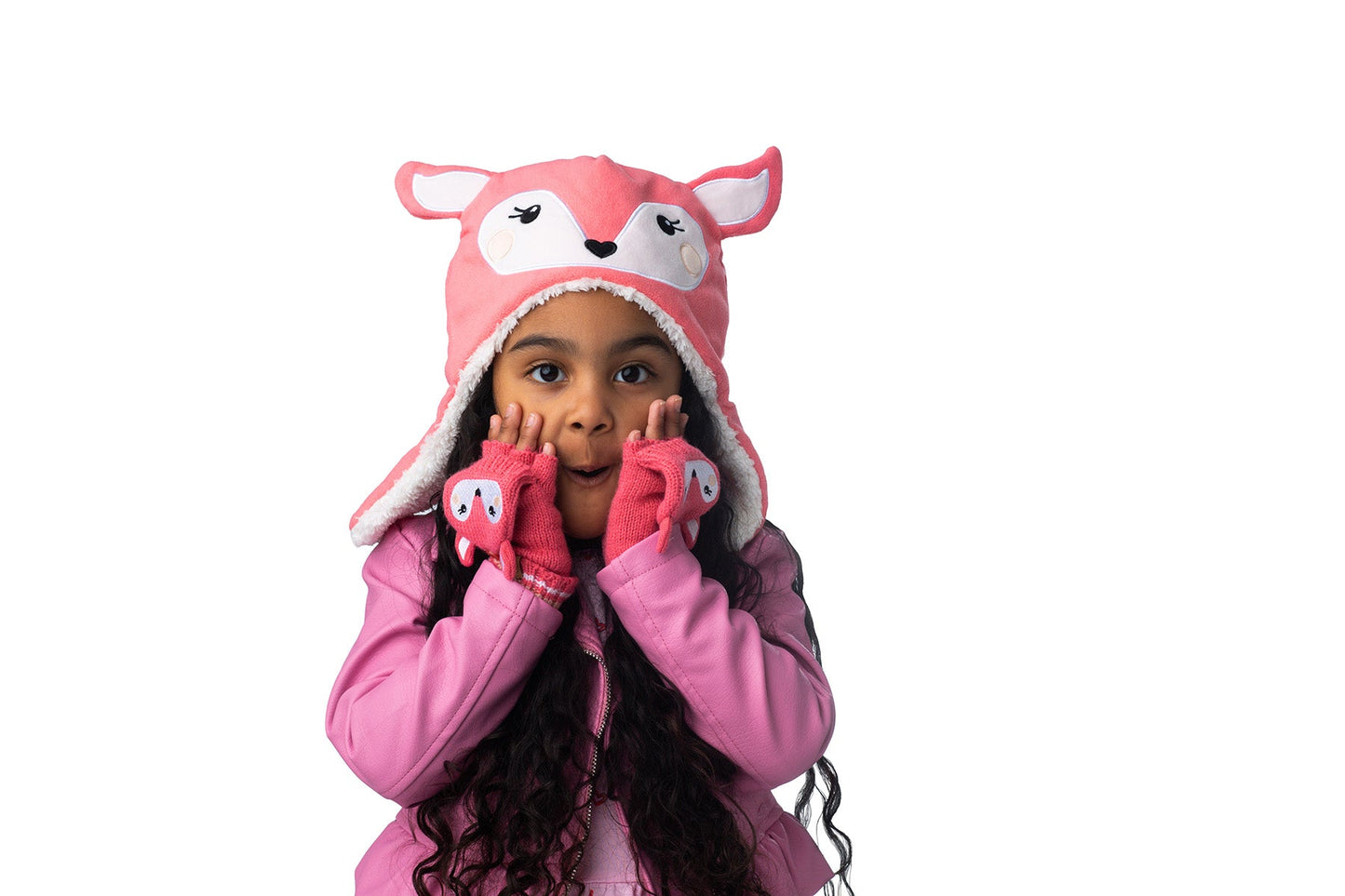 Baby/Kids Reversible Sherpa Hat - Bunny | Deer